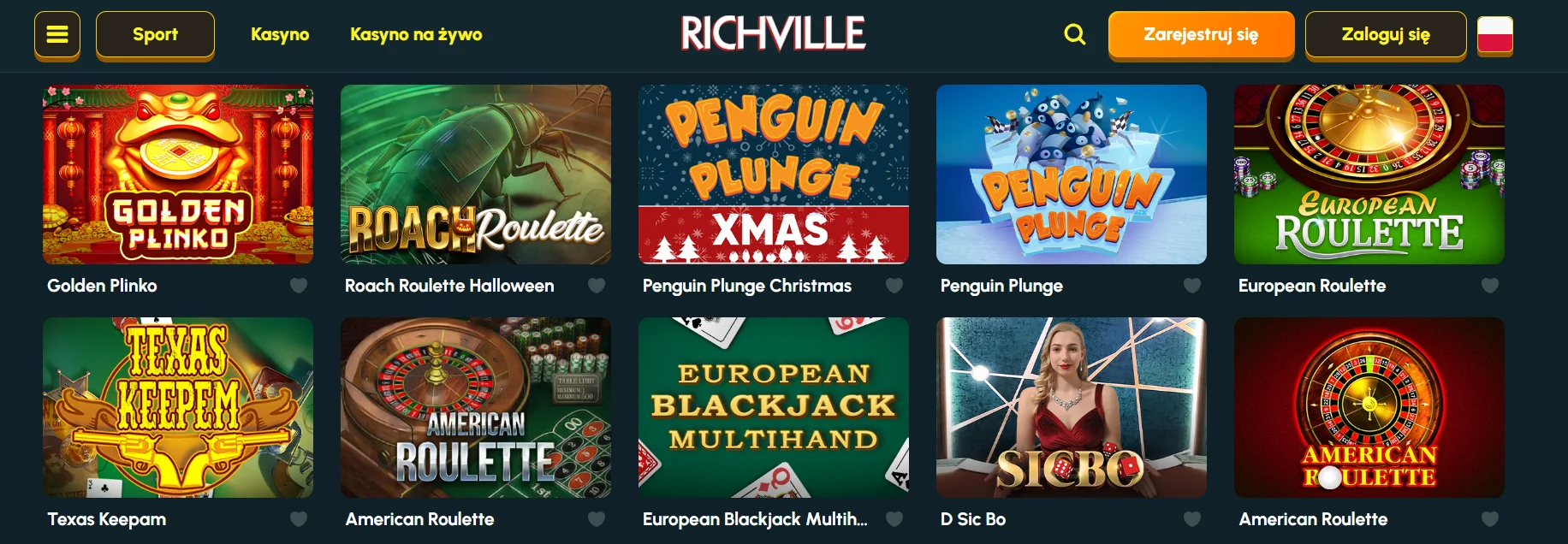 RichVille Casino Screenshot